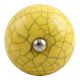 Yellow Black Crackle Ceramic Wine Stopper